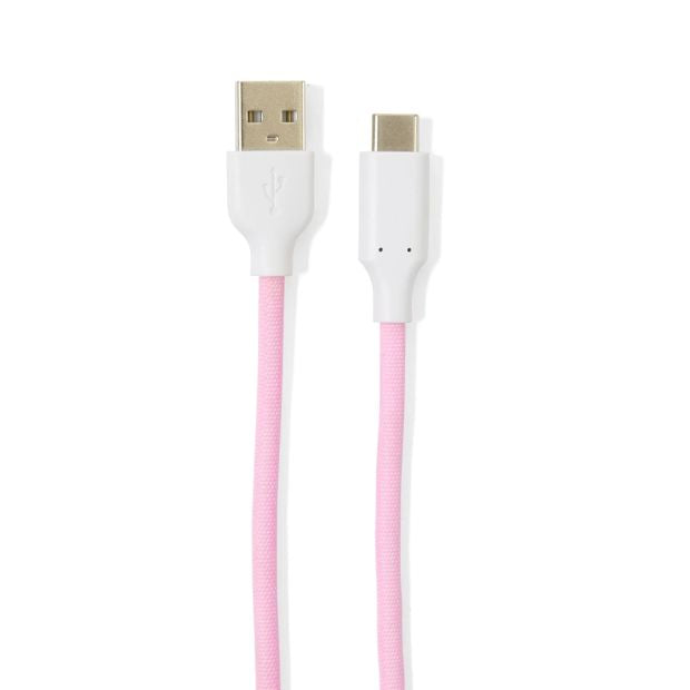 2m USB-C Cable, Pastel Rainbow - Anko
