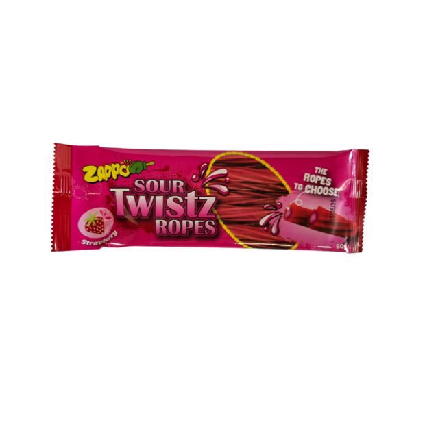 Zappo Sour Twistz Ropes Strawberry 50g