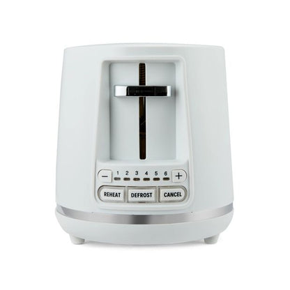 4 Slice Long Slot Toaster, White - Anko