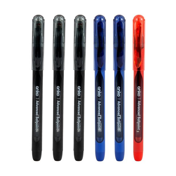 6 Pack Advanced Ballpoint Pens - Anko