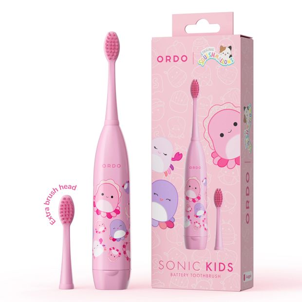 Original Squishmallows Ordo Sonic Kids Battery Toothbrush - Auggie
