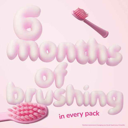 Original Squishmallows 2 Pack Ordo Sonic Kids Battery Brush Heads - Auggie