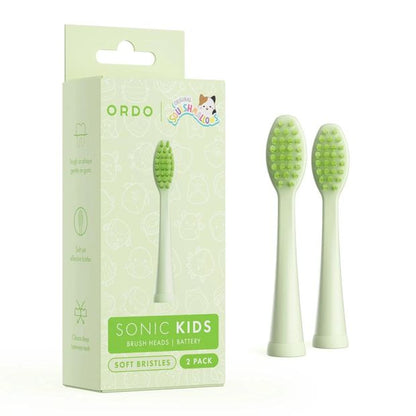 Original Squishmallows 2 Pack Ordo Sonic Kids Battery Brush Heads - Rutabaga