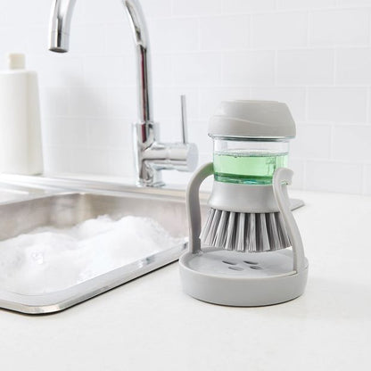Soap Dispenser Dish Brush with Holder - Anko