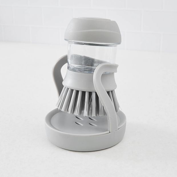 Soap Dispenser Dish Brush with Holder - Anko
