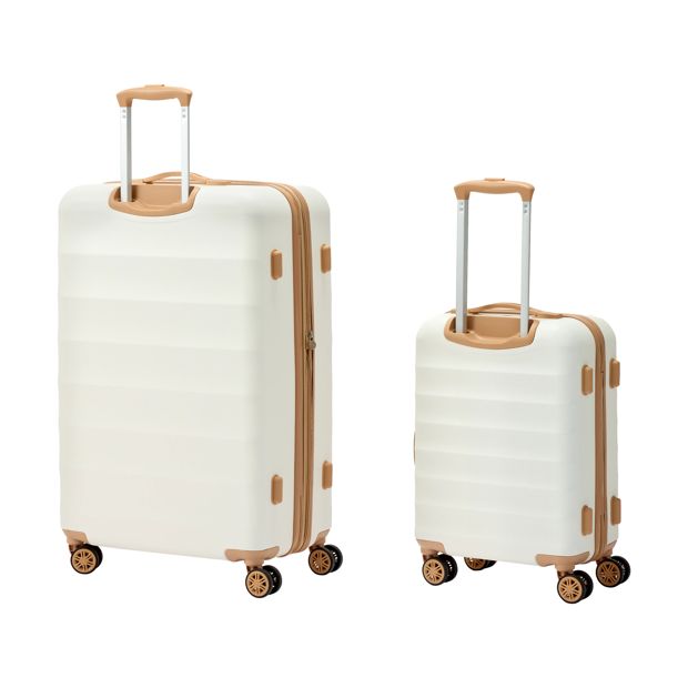 2 Piece Two Tone Hard Case Set, Cream - Anko