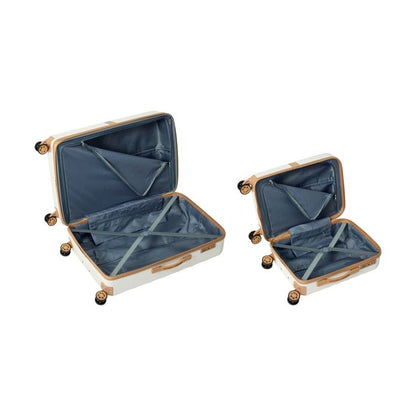 2 Piece Two Tone Hard Case Set, Cream - Anko