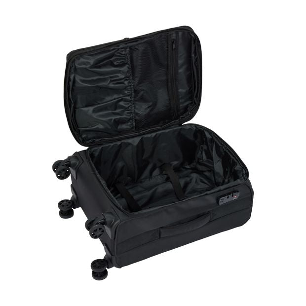 60cm 8 Wheels Lightweight Soft Case, Black - Anko