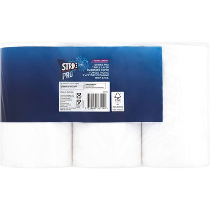 Strike Pro Double Length Paper Towels 3 Ply 3 pack