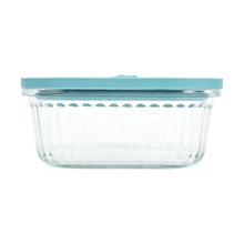800ml Square Ribbed Glass Container - Anko