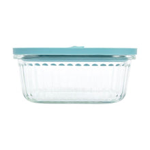 800ml Square Ribbed Glass Container - Anko