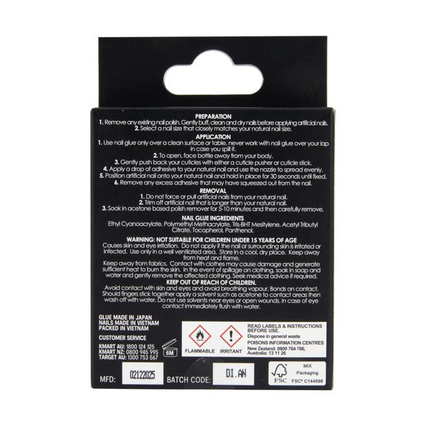 24 Pack Artificial Nails with Adhesive, Almond Shape, Pearl Glazed - OXX Cosmetics