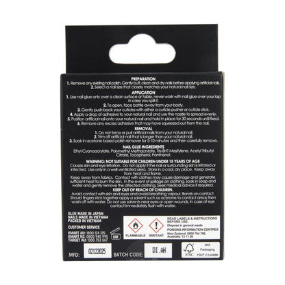 24 Pack Artificial Nails with Adhesive, Coffin Shape, Nude - OXX Cosmetics