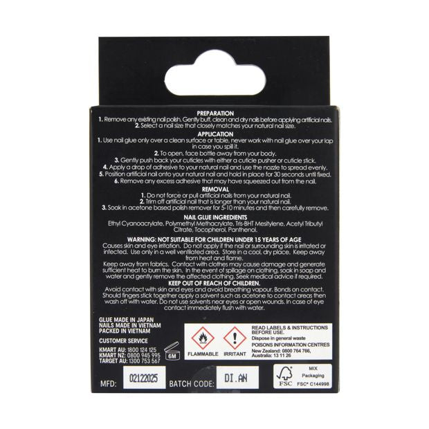 24 Pack Artificial Nails with Adhesive, Oval Shape, French Tip - OXX Cosmetics