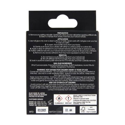 24 Pack Artificial Nails with Adhesive, Oval Shape, French Tip - OXX Cosmetics