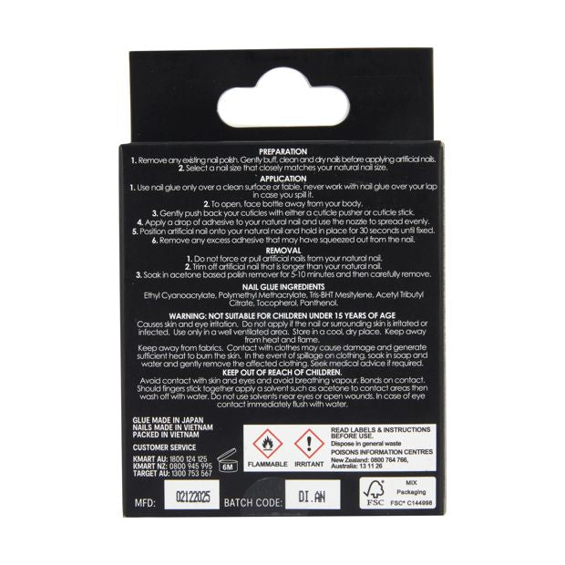 24 Pack Artificial Nails with Adhesive, Almond Shape, Brown - OXX Cosmetics