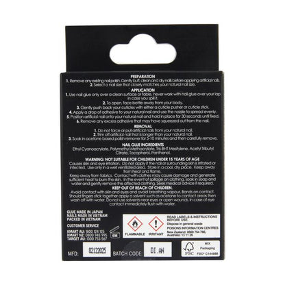 24 Pack Artificial Nails with Adhesive, Almond Shape, Brown - OXX Cosmetics
