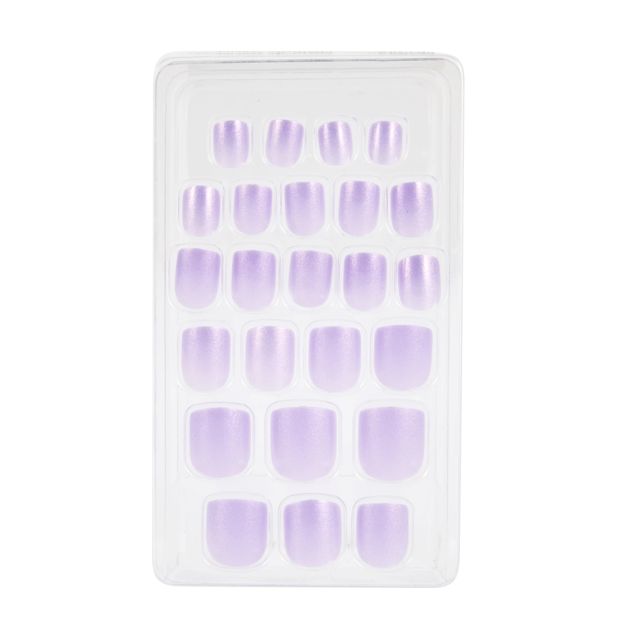Pack Kids Pre-Glued Stick-On Nails, Purple Iridescent - OXX Junior