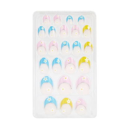 Pack Kids Pre-Glued Stick-On Nails, Flowers - OXX Junior