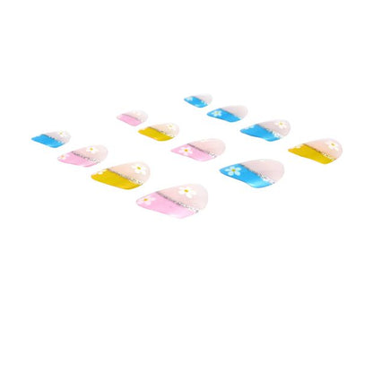 Pack Kids Pre-Glued Stick-On Nails, Flowers - OXX Junior