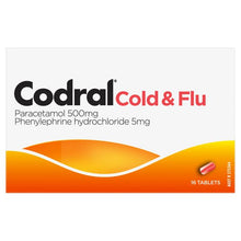 16 pack Codral Relief Cold and Flu Decongestant Tablets