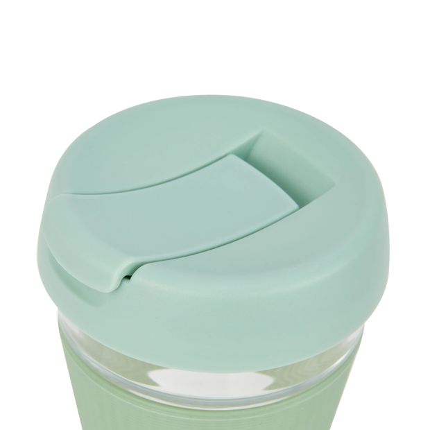 350ml Sage Glass Reusable Travel Cup - Anko