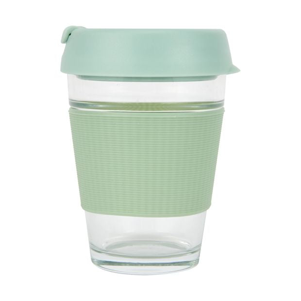 350ml Sage Glass Reusable Travel Cup - Anko