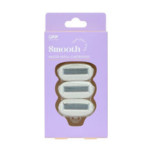 3 Pack Smooth Razor Refill Cartridges, White - OXX Bodycare