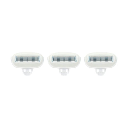 3 Pack Smooth Razor Refill Cartridges, White - OXX Bodycare