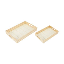 2 Piece Wood Rectangle Trays - Anko