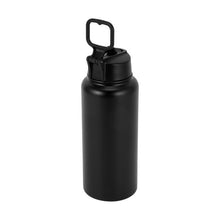 960ml Black Double Wall Insulated Cylinder Drink Bottle - Anko