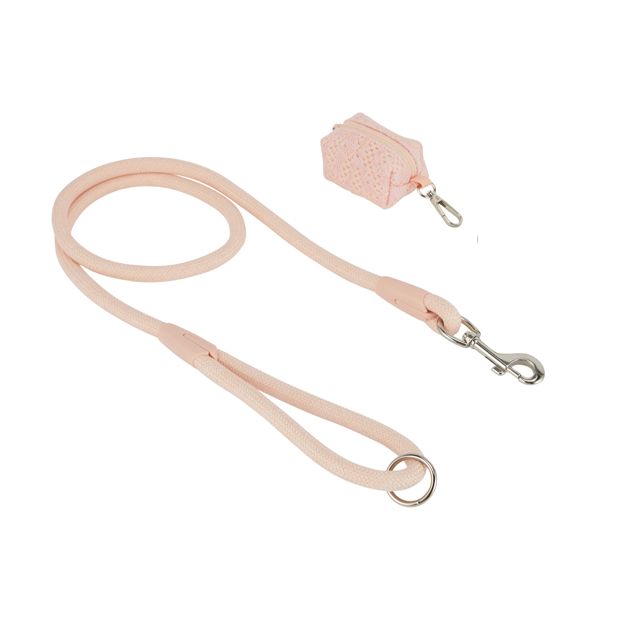 Pet Pink Knit Lead and Poo Bag Holder - Anko