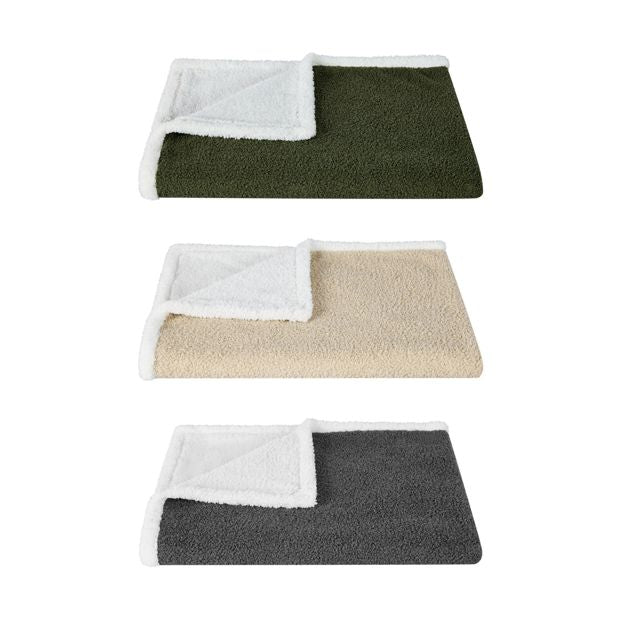 Pet Blanket Sherpa, Assorted - Anko