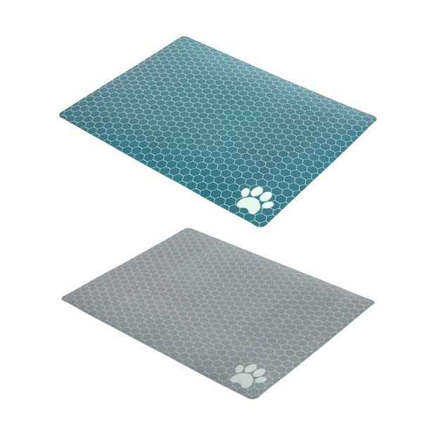 Pet Food Mat, Assorted Colours, 40x30cm
