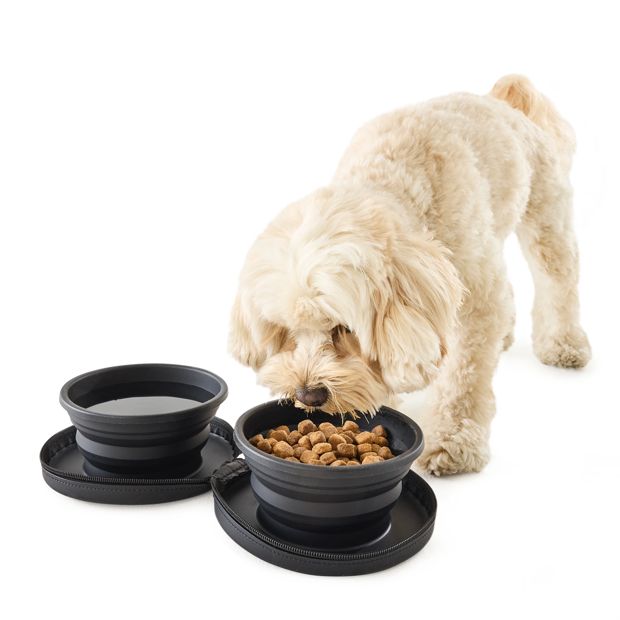 Pet Twin Travel Silicone Bowl - Anko