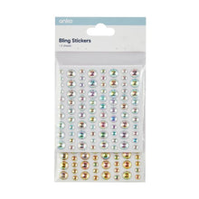 2 Sheets Bling Stickers, Metallic - Anko