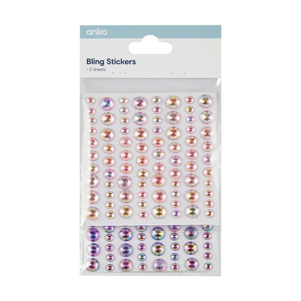 Bling Stickers, Pastel - Anko