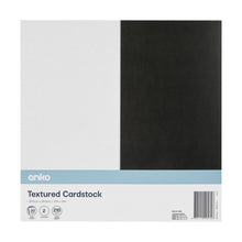 30 Pack Textured Cardstock, Black and White - Anko
