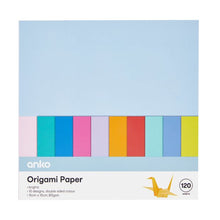 120 Piece Origami Papers, Solid - Anko