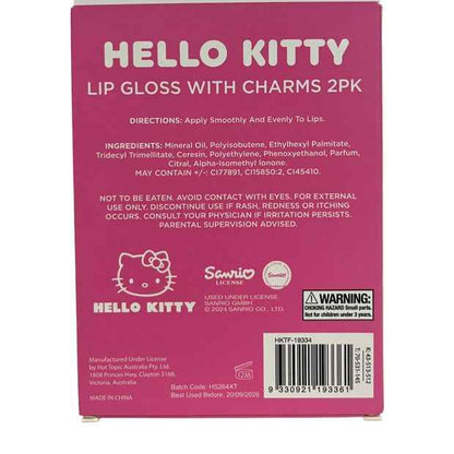 2 Pack Hello Kitty Lip Gloss with Charms