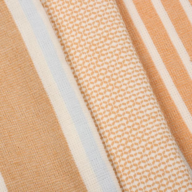 3 Pack Natural Stripe Tea Towels - Anko
