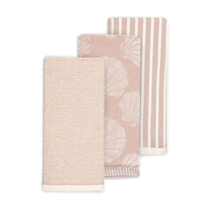 3 Pack Shell Natural Tea Towels - Anko
