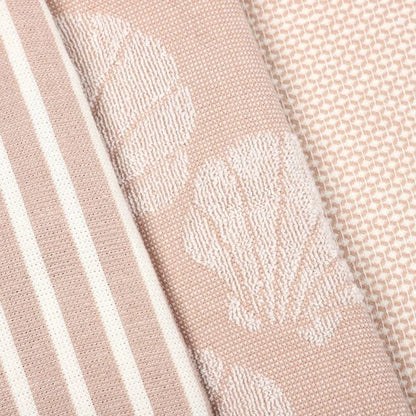 3 Pack Shell Natural Tea Towels - Anko
