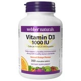 Webber Naturals Chewable Vitamin D3 1000IU 350 Tablets