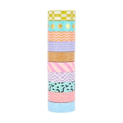 10 Pack Washi Tapes, Pattern Play - Anko