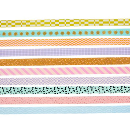 10 Pack Washi Tapes, Pattern Play - Anko