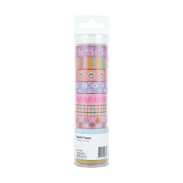 10 Pack Washi Tapes, Retro - Anko