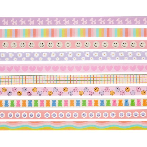 10 Pack Washi Tapes, Retro - Anko