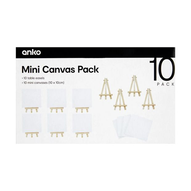 10 Pack Mini Canvas Set - Anko