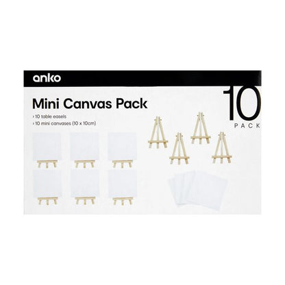10 Pack Mini Canvas Set - Anko